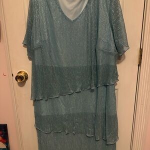 Elegant Blue Layered Dress